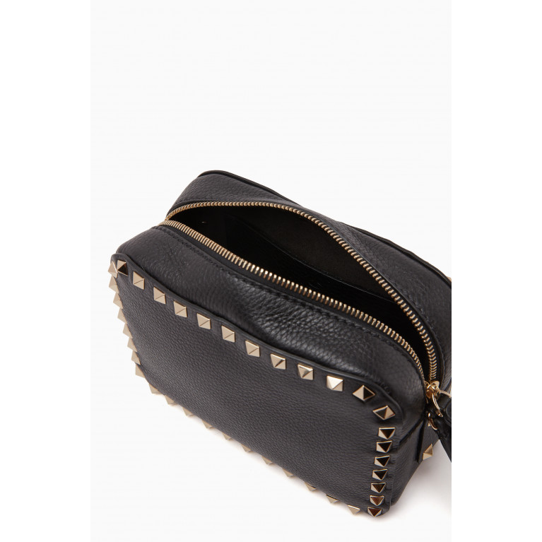 Valentino - Valentino Garavani Small Rockstud Camera Bag in Leather Black