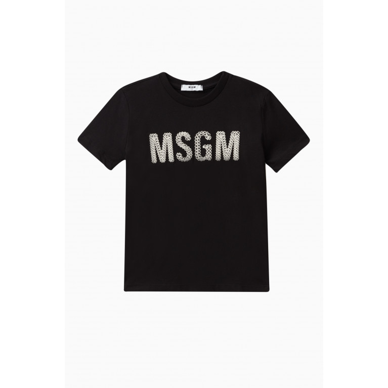 MSGM - Logo T-shirt in Cotton Jersey
