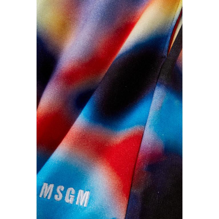 MSGM - Mixed Colour Logo Shorts in Cotton Jersey