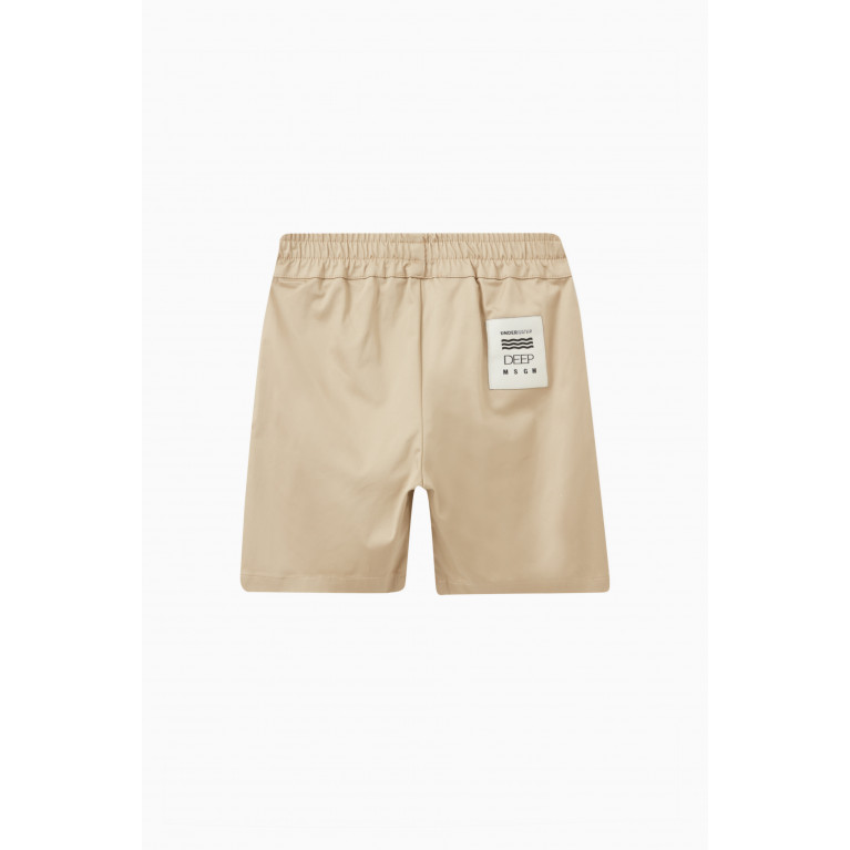 MSGM - Logo Shorts in Cotton Blend