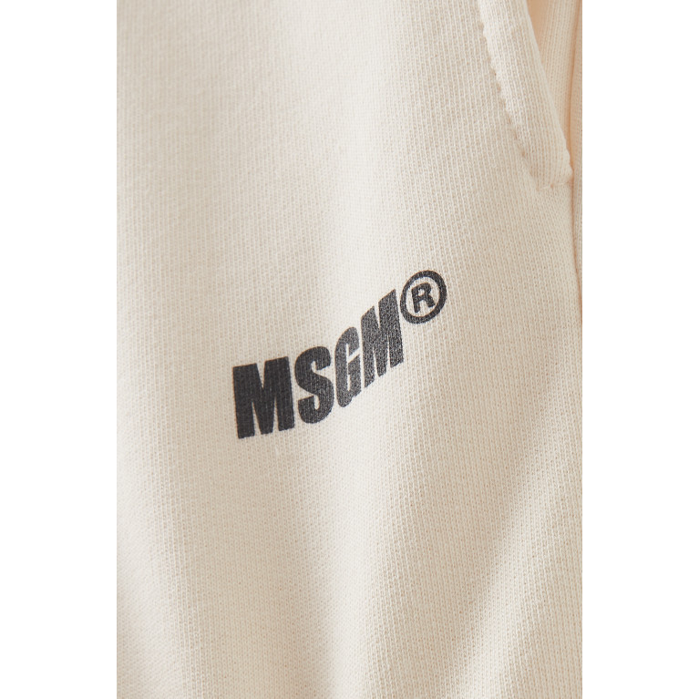 MSGM - Logo Sweatshorts in Cotton Neutral