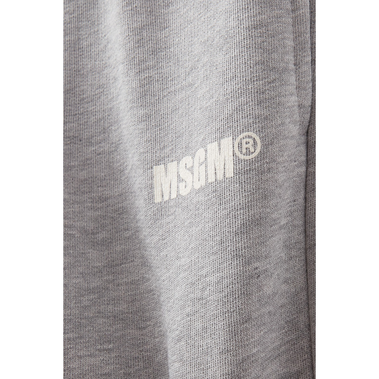 MSGM - Logo Sweatshorts in Cotton Grey