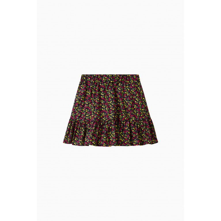 MSGM - Frilled Cherry Skirt in Cotton