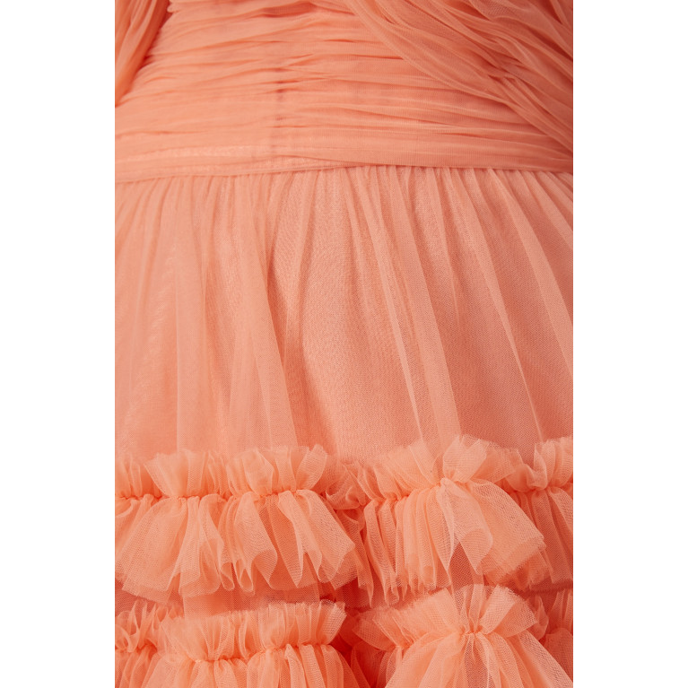 Vione - Vionette Ruffled Gown Orange