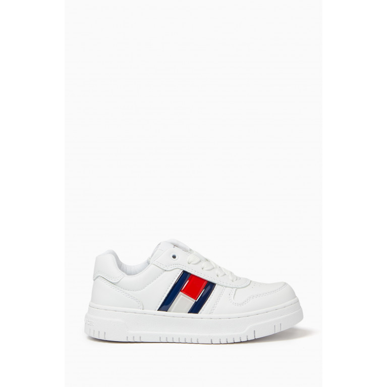 Tommy Hilfiger - Logo Low Cut Lace-up Sneakers in Leather