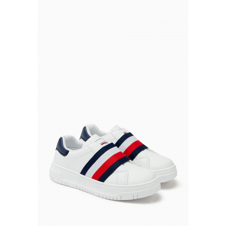 Tommy Hilfiger - Logo Flag Sneakers in Faux Leather