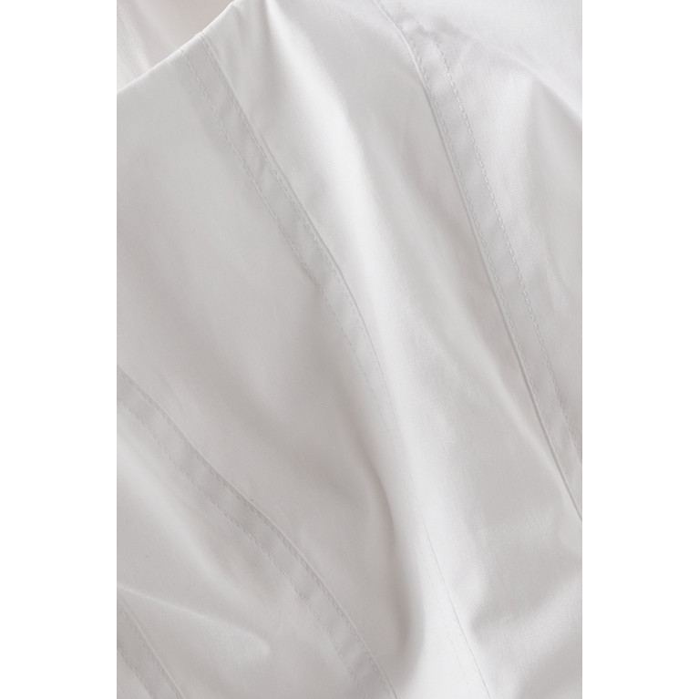 Veronica Beard - Keora Corset Inspired Blouse in Cotton White
