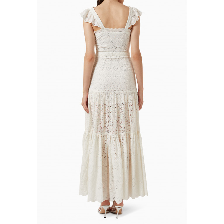 Veronica Beard - Aislin Broderie Anglaise Maxi Dress in Cotton