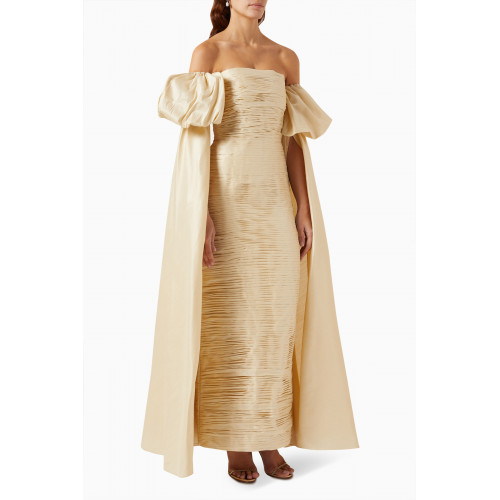 HQ by Homa Q - Hand-draped Off-shoulder Gown