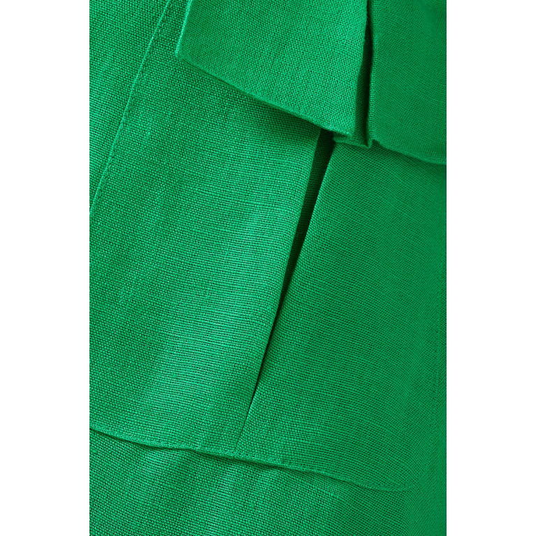 Matthew Bruch - Cargo A-Line Midi Skirt in Linen