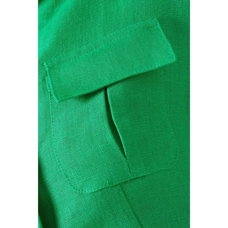 Matthew Bruch - Cargo Crop Top in Linen Green