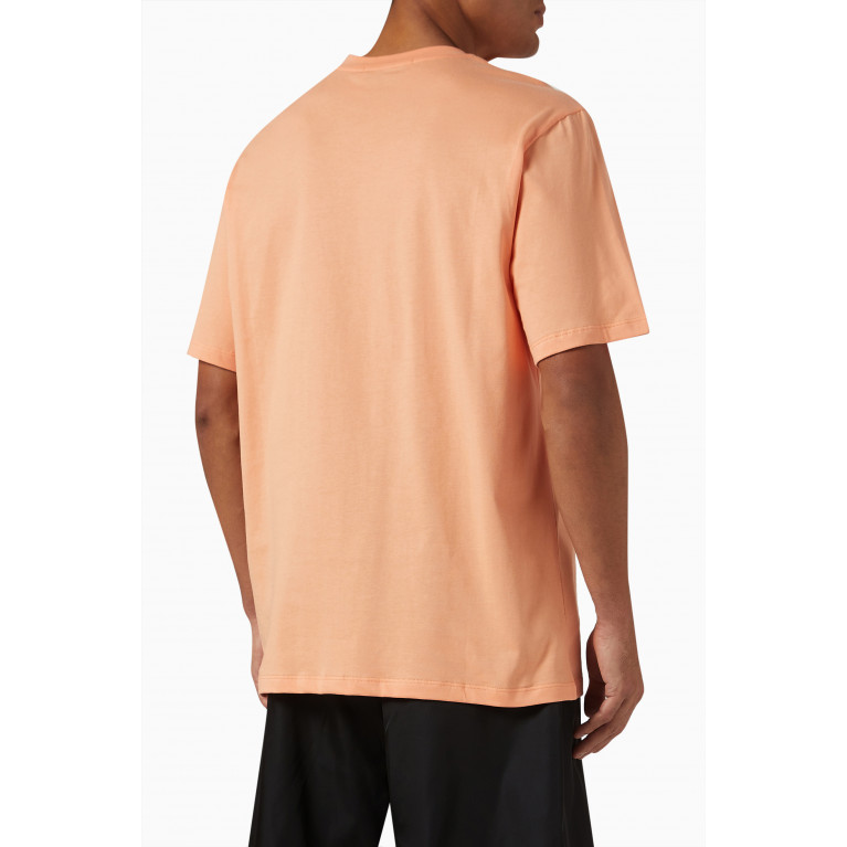 MSGM - Logo T-shirt in Cotton Orange