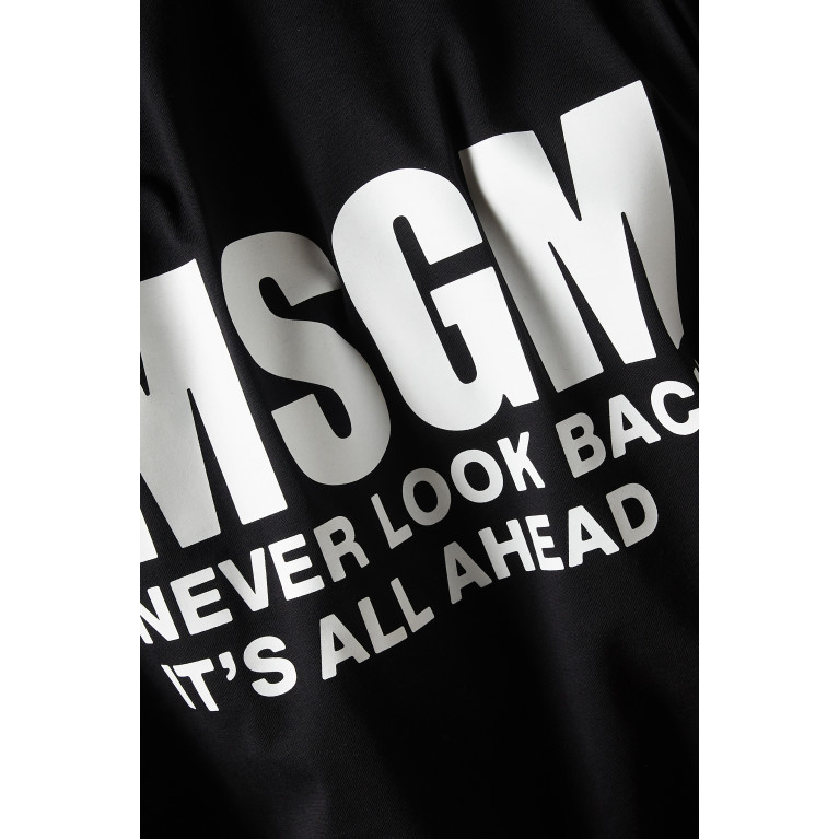MSGM - Logo T-shirt in Cotton Jersey Black