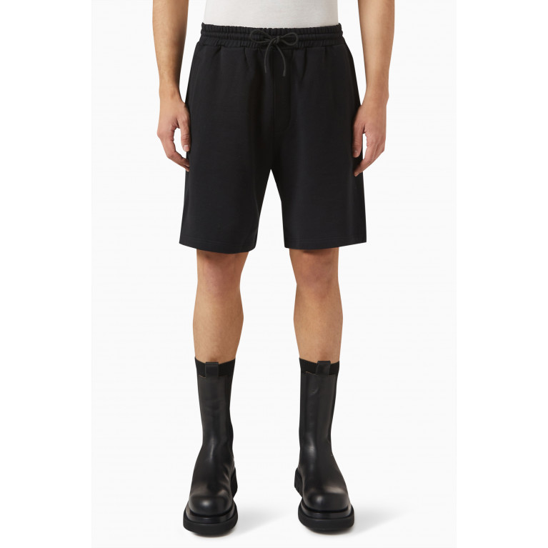 MSGM - Bermuda Shorts in Cotton Jersey Black