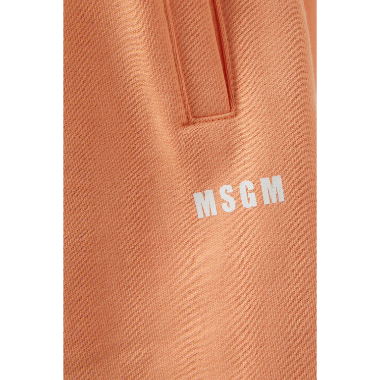 MSGM - Bermuda Shorts in Cotton Jersey Orange
