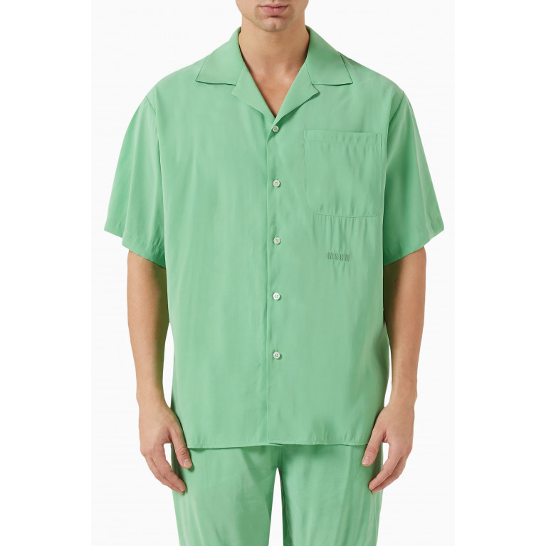 MSGM - Solid Colour Shirt in Viscose