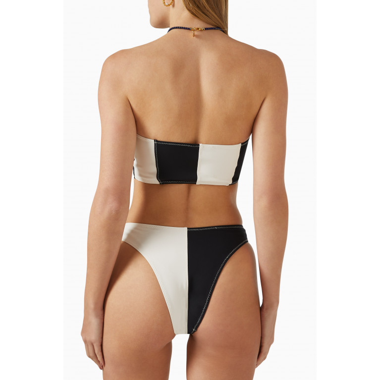 Matthew Bruch - Danielle Colour-block Bikini Set in Scuba Fabric