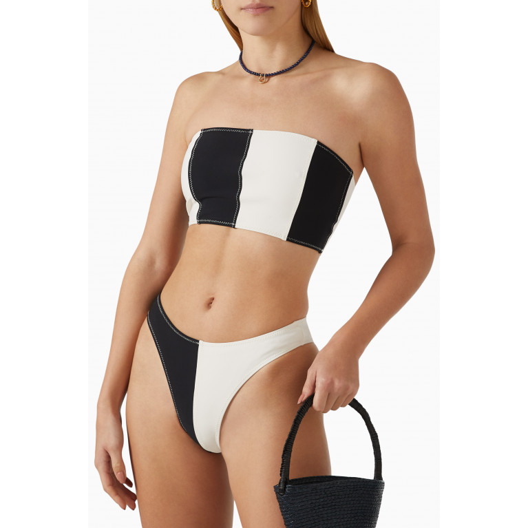 Matthew Bruch - Danielle Colour-block Bikini Set in Scuba Fabric