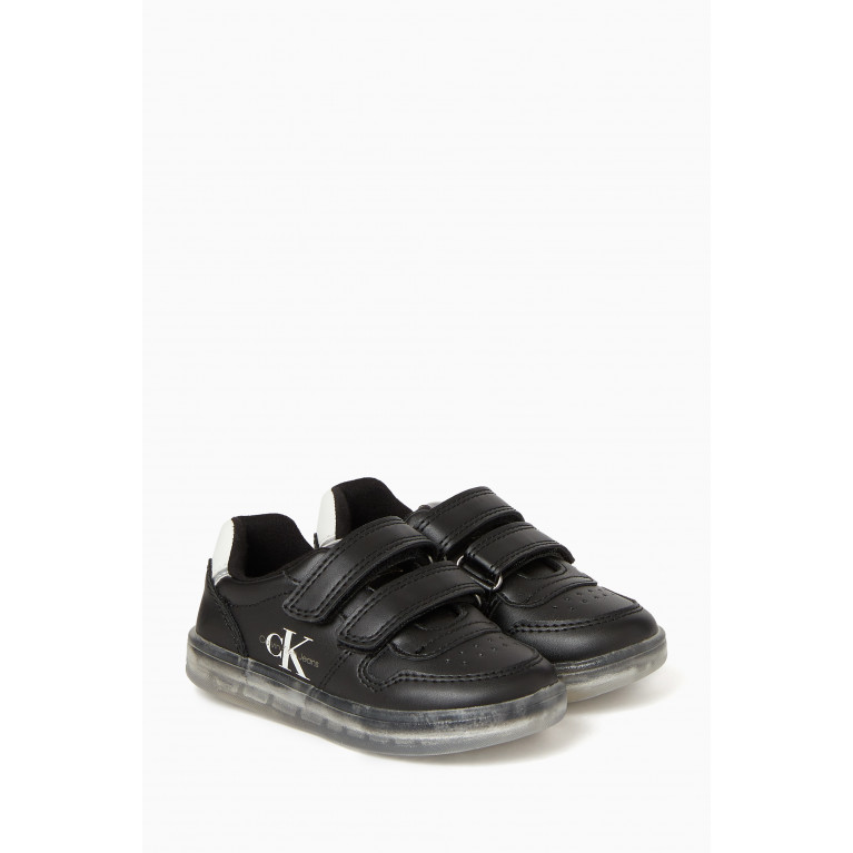 Calvin Klein - Velcro Sneakers in Recycled Leather Black