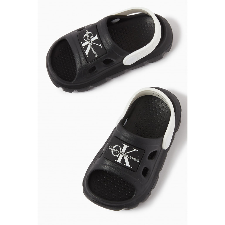 Calvin Klein - Logo Comfy Sandals in Rubber Black