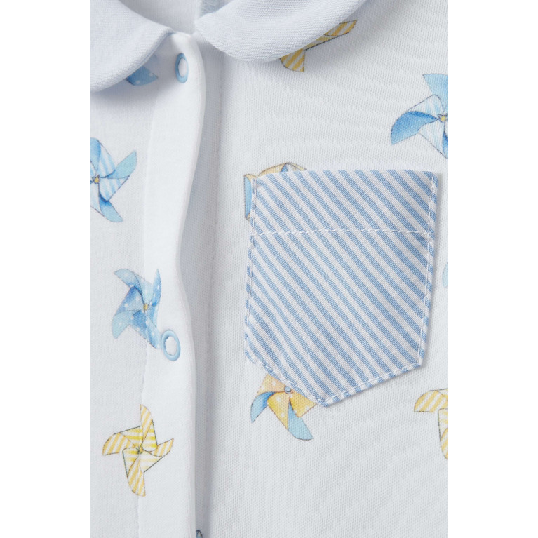 Monnalisa - Pinwheel Print Sleepsuit in Cotton
