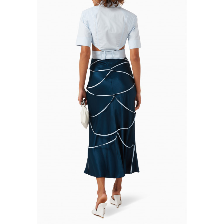 Matériel - Tie-detail Midi Skirt in Viscose