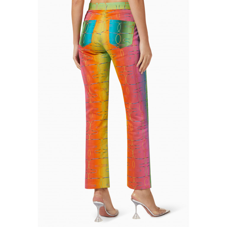 SIEDRES - Bery Crystal Degrade Pants in Stretch-cotton