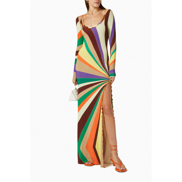 SIEDRES - Brook Printed Maxi Dress in Knit