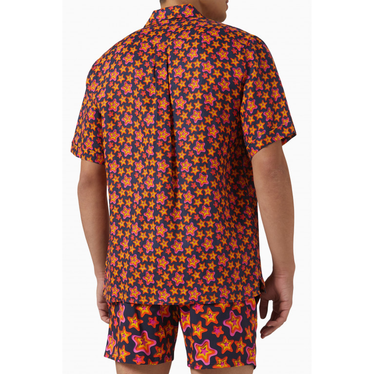 Vilebrequin - Stars Gift Bowling Shirt in Linen