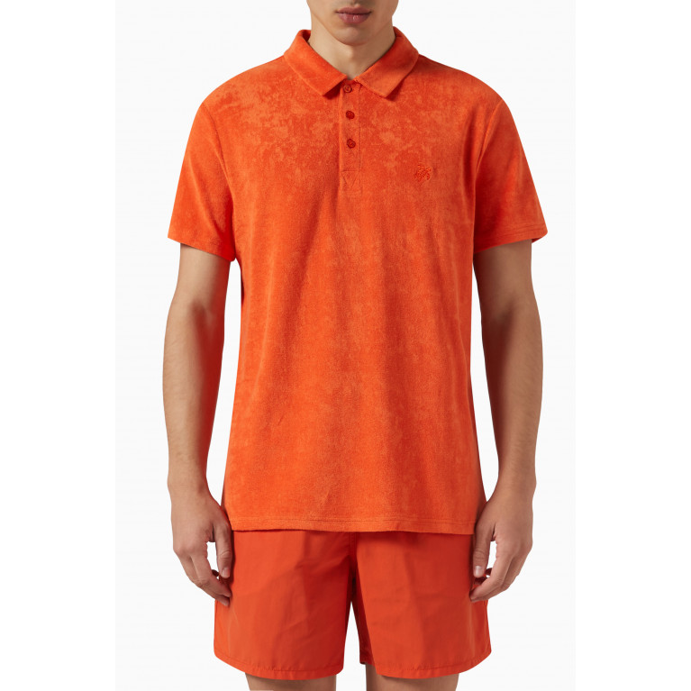 Vilebrequin - Polo Shirt in Cotton Blend Orange