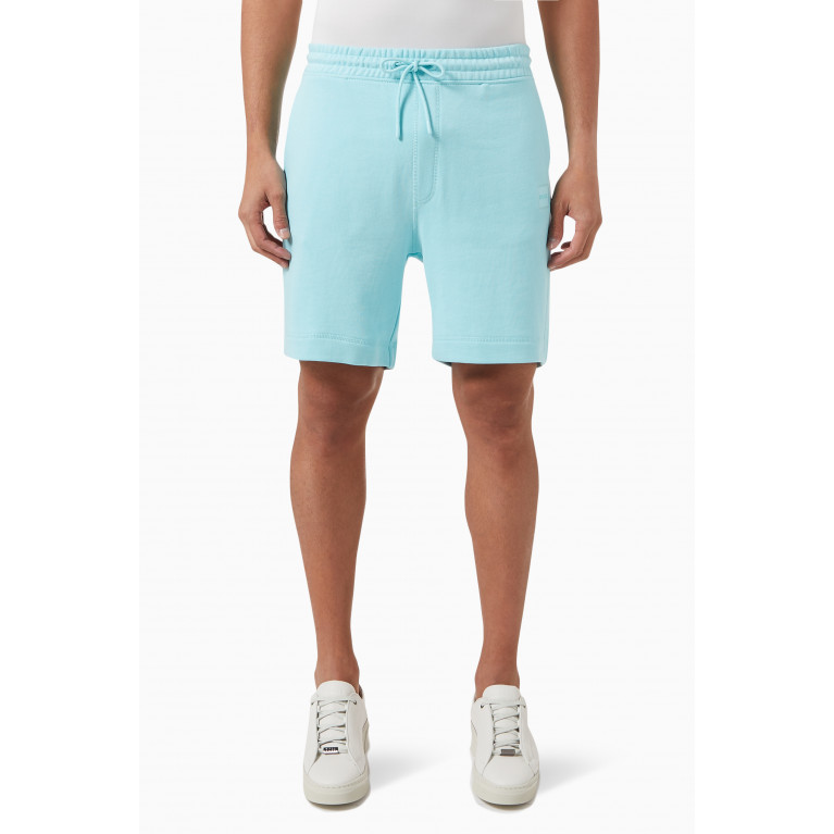 Boss - Logo Patch Shorts in Cotton Terry