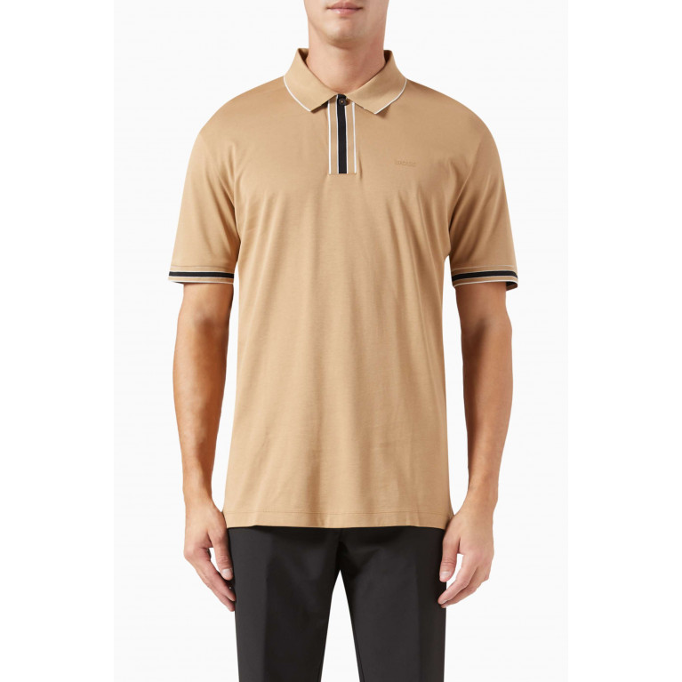 Boss - Contrast-tip Polo Shirt in Cotton
