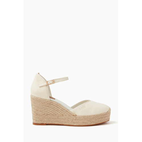 Boss - Madeira Buckle Wedge Sandals in Goatsuede
