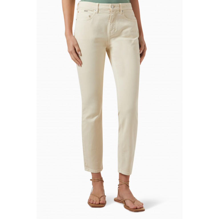 Boss - Mid-rise Cropped Jeans in Cotton