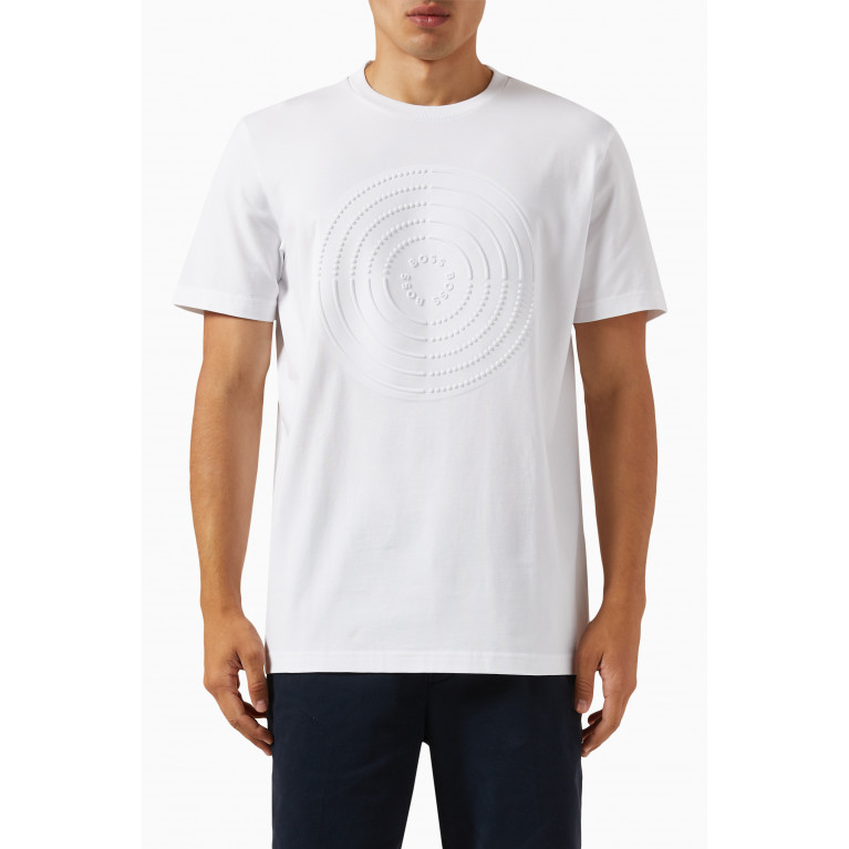Boss - Circle Logo T-shirt in Cotton Jersey