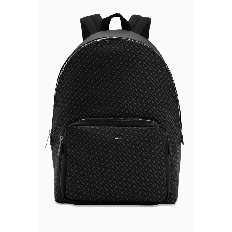 Boss - Ray Monogram Backpack in Faux-leather