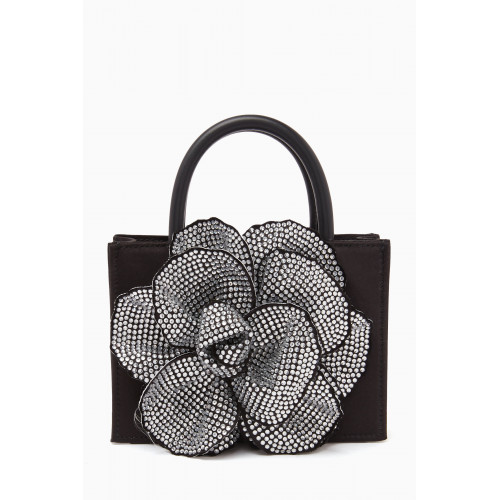 Mach&Mach - Crystal Flower Mini Tote Bag in Satin