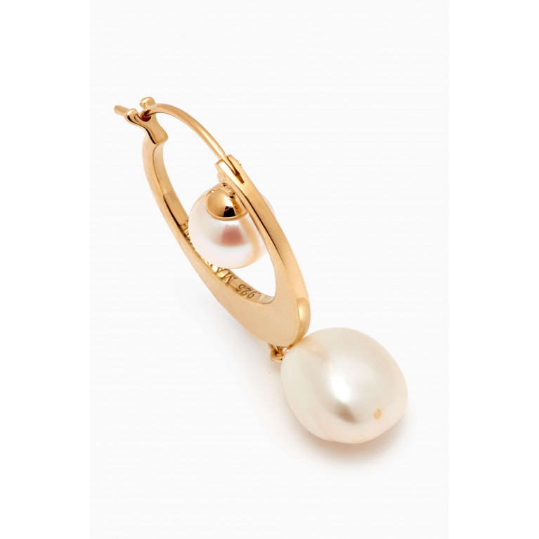 Martyre - Alaia Pearl Earrings in 14kt Gold-vermeil