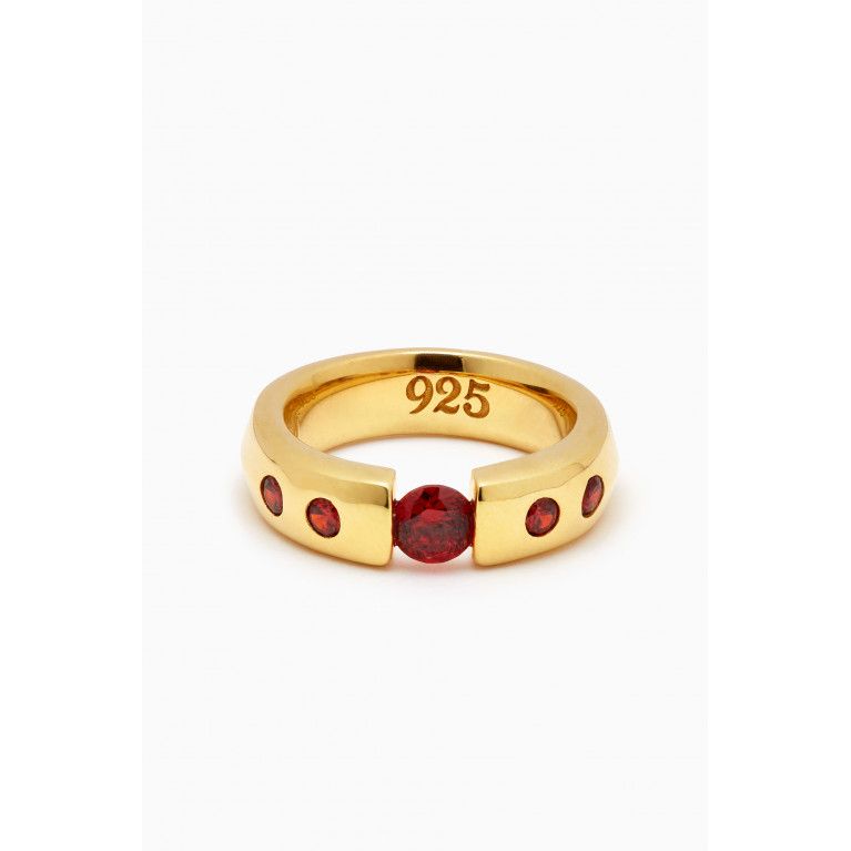 Martyre - Tension Ruby Ring in 14kt Gold-vermeil