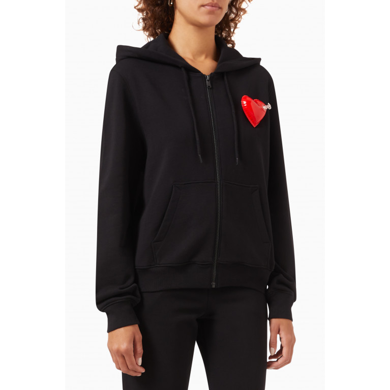 Moschino - Inflatable Heart Hoodie in Jersey