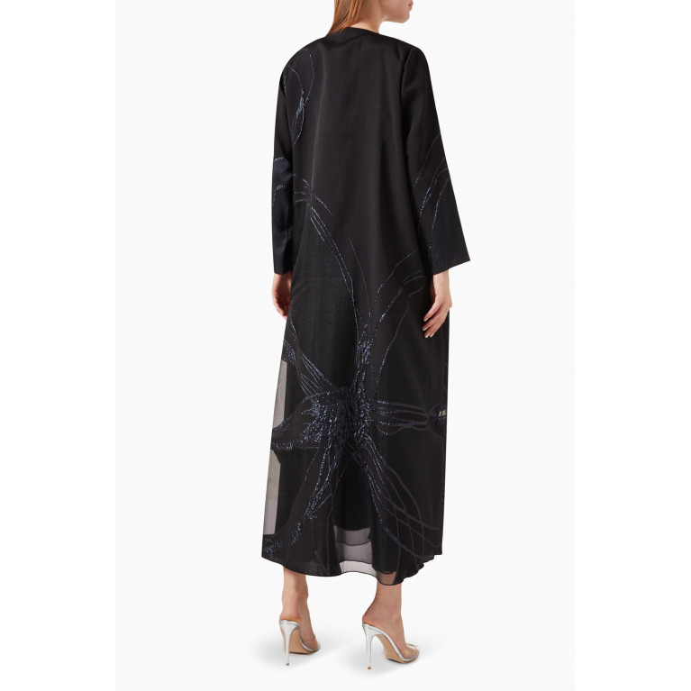 By Amal - Fancy Floral Abaya in Jacquard