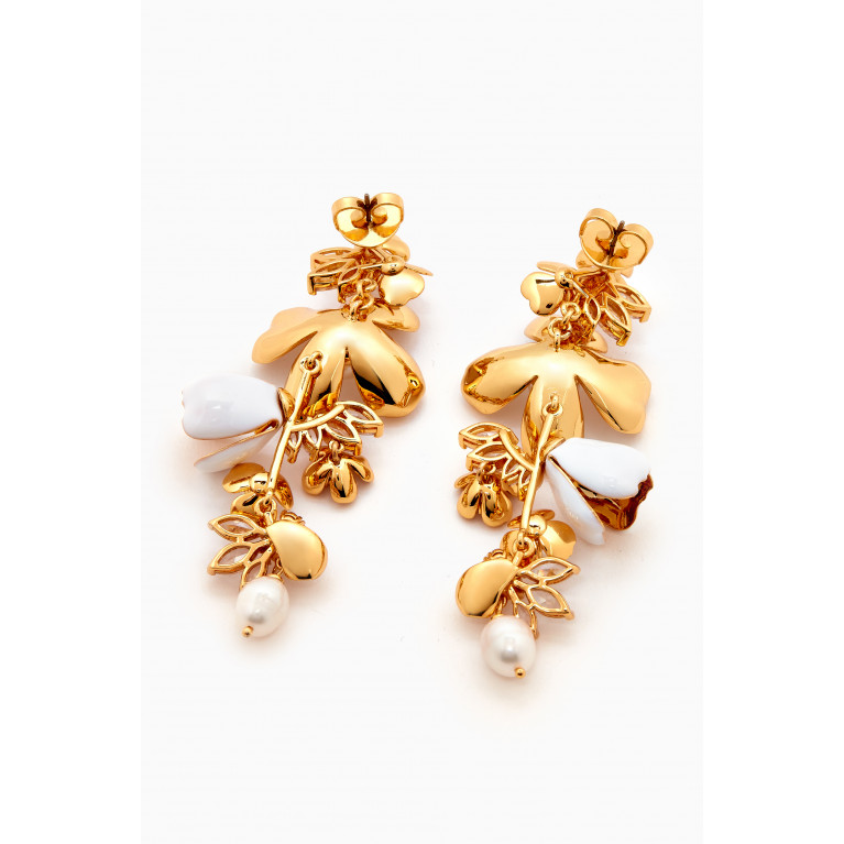 Kate Spade New York - Bouquet Toss Statement Earrings in Gold-plated Metal