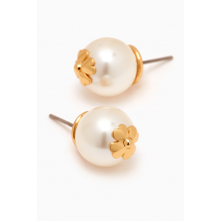 Kate Spade New York - Floral Studs Earrings in Gold-plated Brass