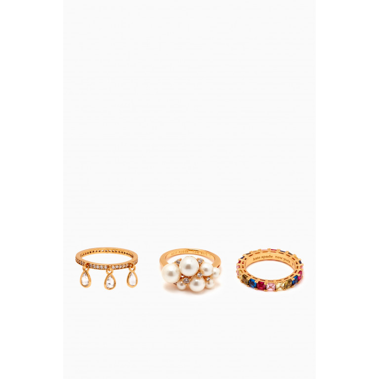 Kate Spade New York - Rain or Shine Stacking Ring in Gold-plated Brass