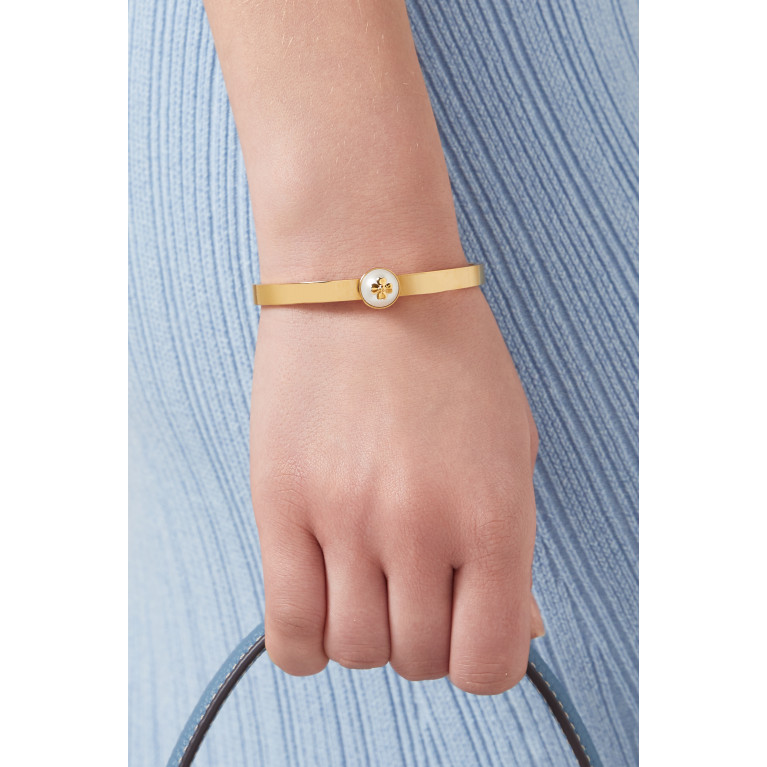 Kate Spade New York - Glass Pearl Bangle in Gold-plated Brass