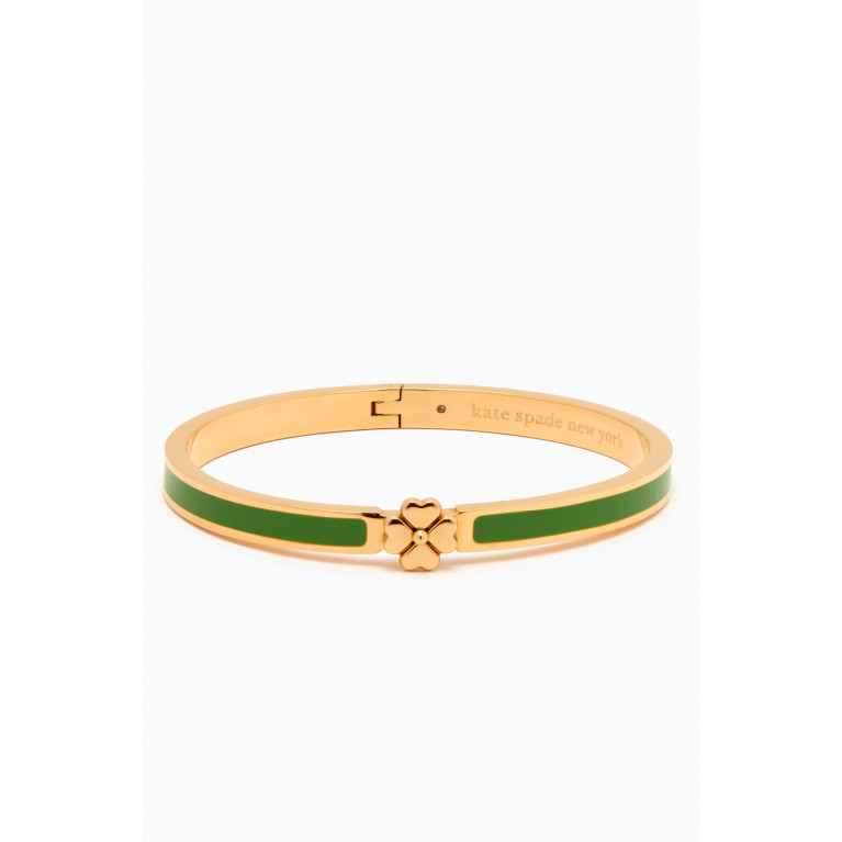 Kate Spade New York - Heritage Spade Flower Bangle in Gold-plated Brass
