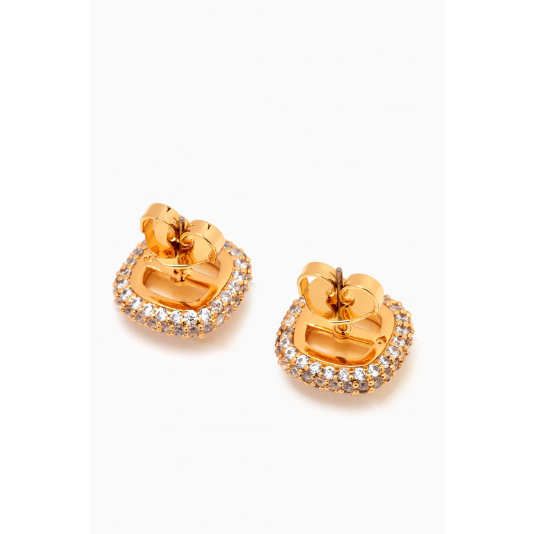 Kate Spade New York - Square Stud Earrings in Gold-plated Brass