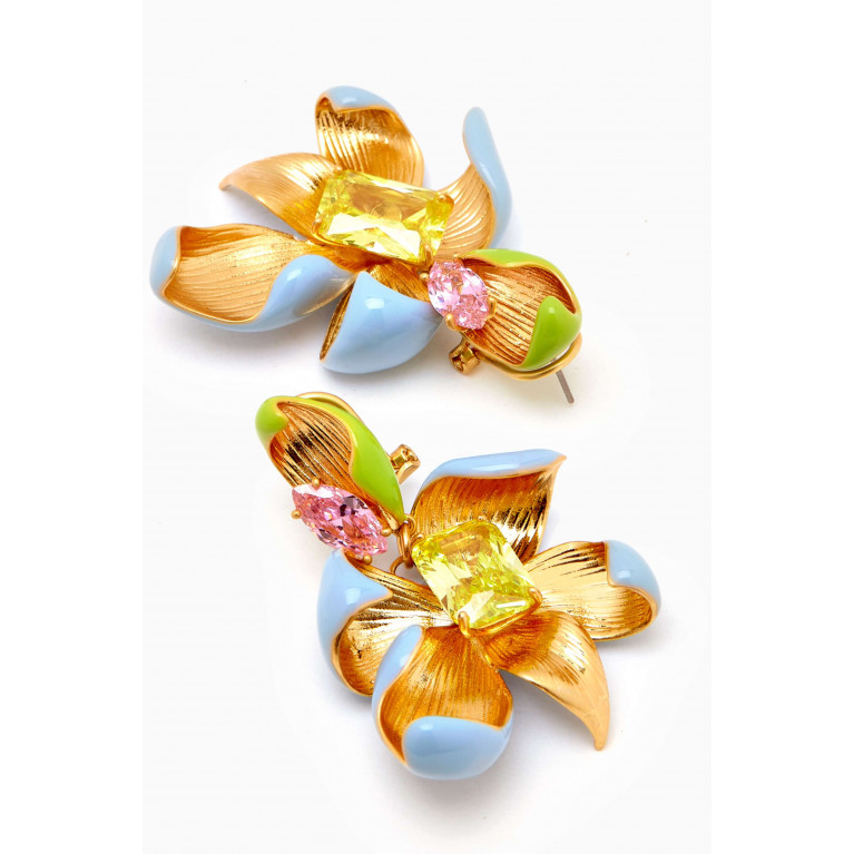 Kate Spade New York - Floral Frenzy Earrings in Gold-plated Brass