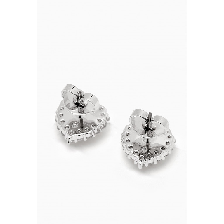 Kate Spade New York - My Love Heart Studs in Silver-plated Brass