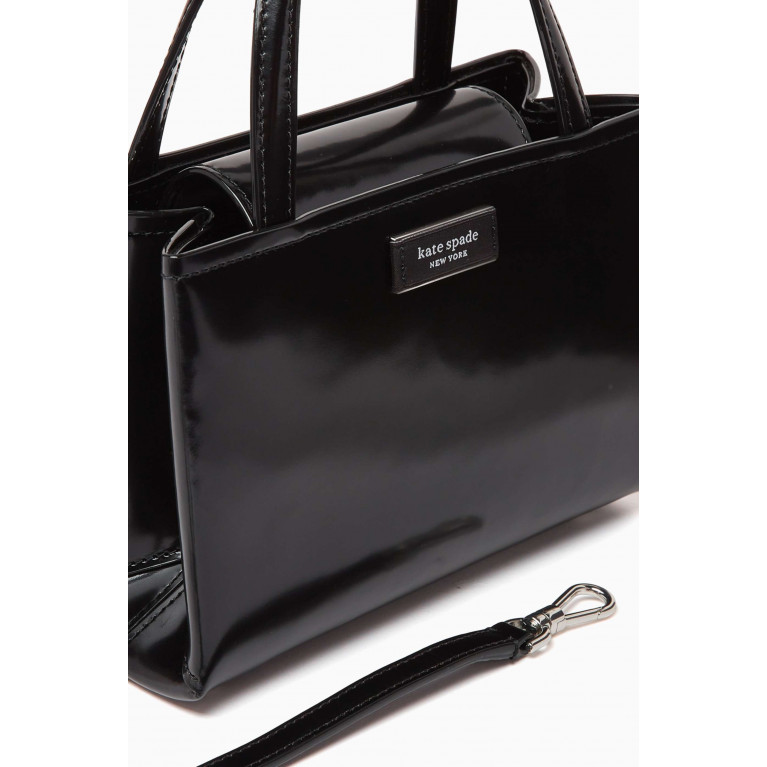 Kate Spade New York - Small Sam Icon Tote Bag in Spazzolato Leather Black